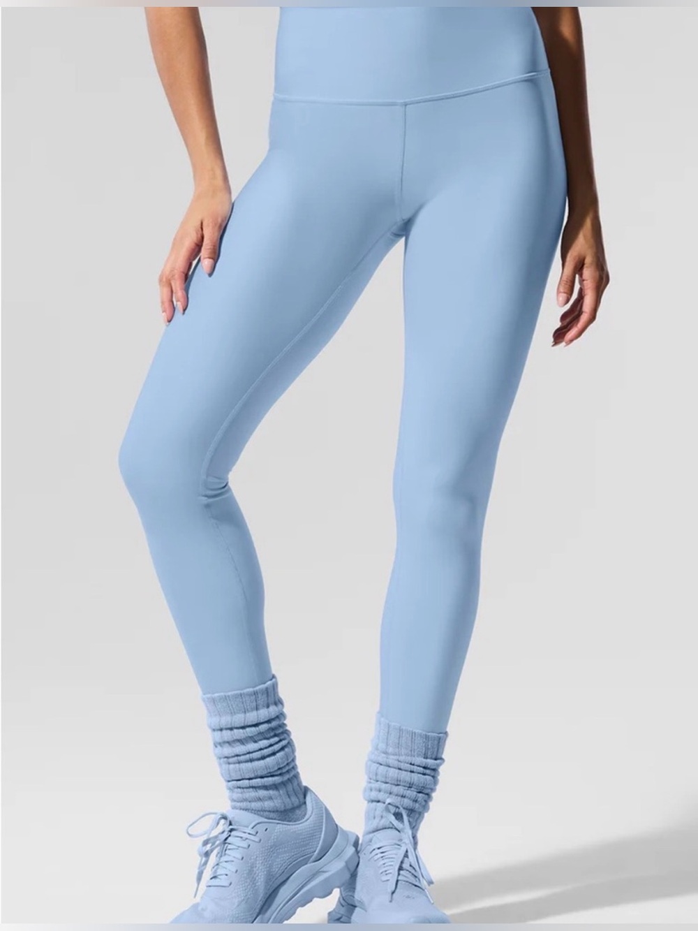 Alo High-Rise Light Blue Performance Leggings